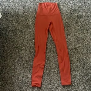 Burnt Orange Lululemon Leggings